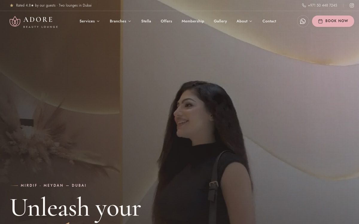 Adore Beauty Lounge website homepage